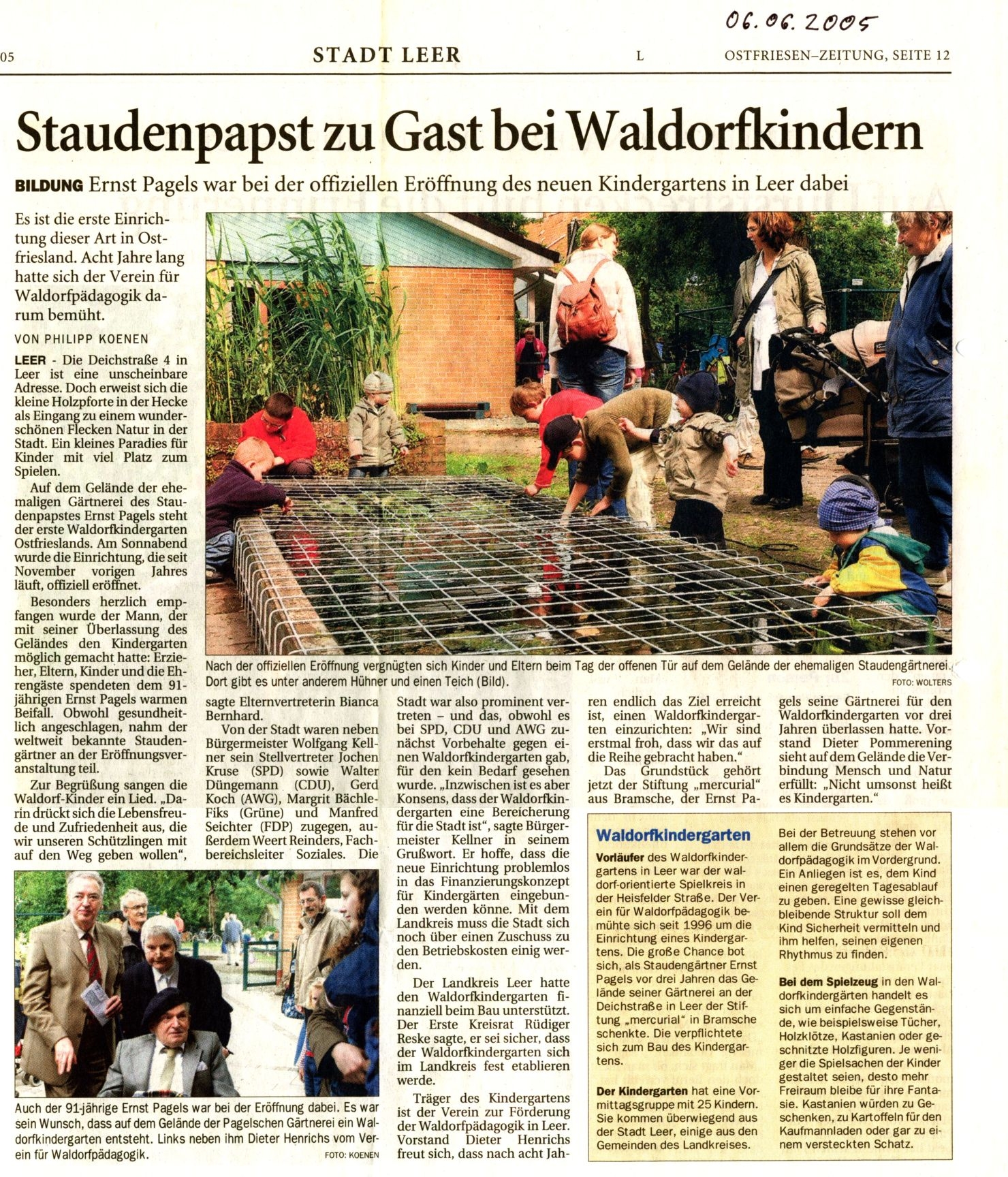 Staudenpapst zu Gast bei Waldorfkindern